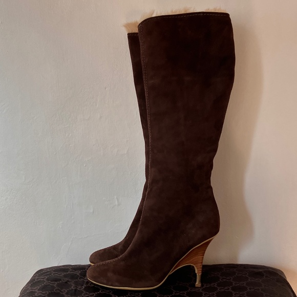 NEW VICINI GIUSEPPE ZANOTTI SUEDE & FUR BOOTS - Picture 1 of 16